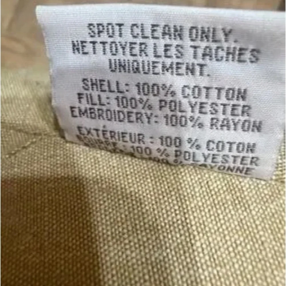 Neutral Beige Embroidered Elephant Plush Accent Pillow - Unbranded